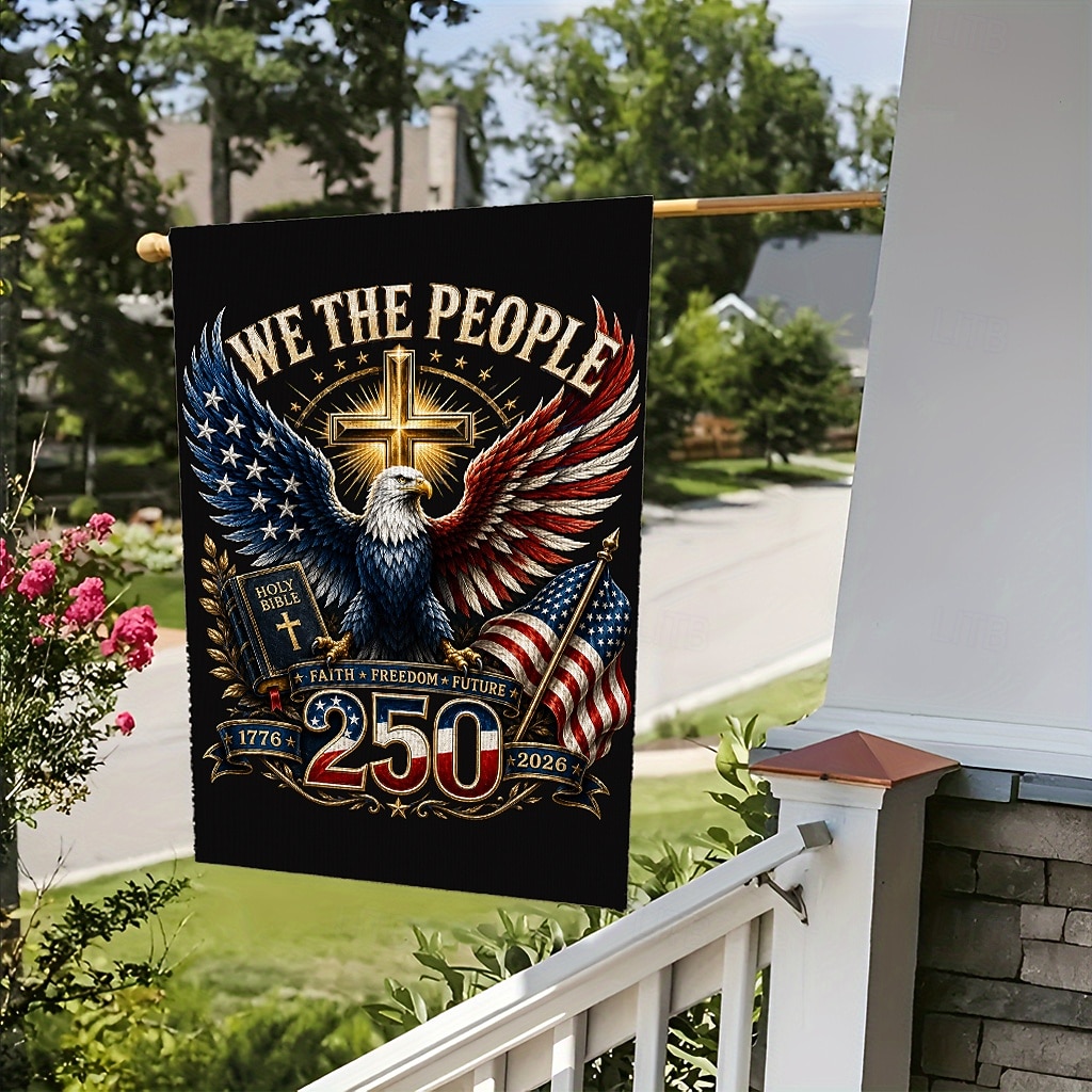 2PCS 250th Anniversary USA Flag Double Sided Outdoor Patriotic Garden Flag with Statue of Liberty, 4th of July Decorations for US 250th Celebration, USA Merchandise, Commemorative 1776-2026 2026 - $19.99 –P6