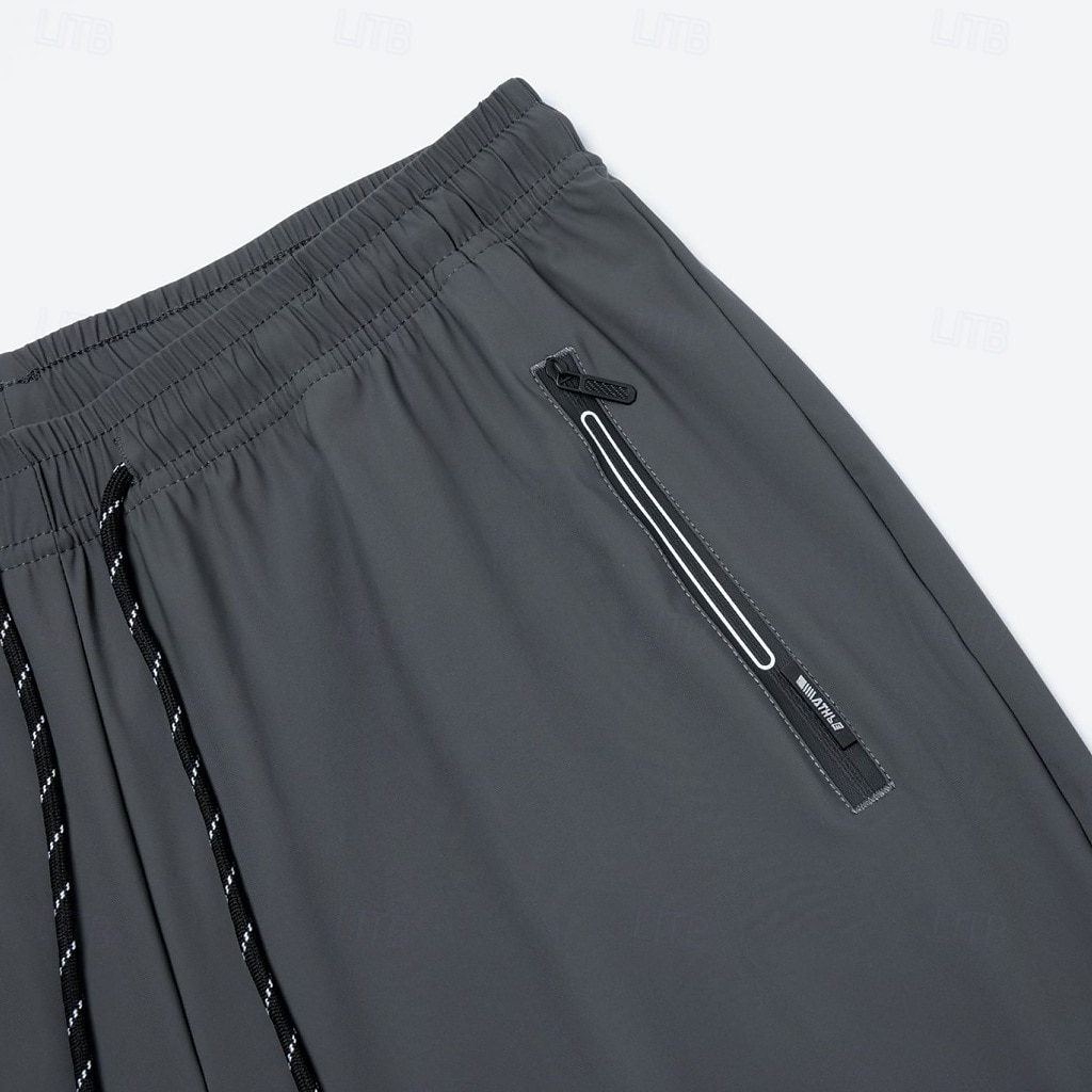 Pánské Běžci Kalhoty Kalhoty pro volný čas Outdoorové kalhoty Šňůrky Kapsy Elastický pas Pevná barva Rychleschnoucí Lehká váha Délka kolen Denní Venkovní Dovolená prázdniny stylové Khaki Černá Lehce 2026 - $21.99 –P14