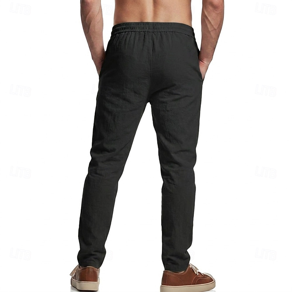 Medieval Renacimiento Pantalones Vikingo Tejido con 95% de mezcla de lino Plano Disfraz Hombre Víspera de Todos los Santos Carnaval Rendimiento LARP Feria Ren Adulto Pantalones 2026 - $21.99 –P14