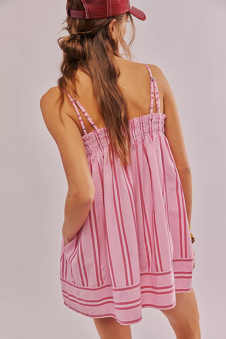 Women's Camisole Sleeveless Striped Ruched Bohemia Vacation Vintage Yellow Pink Green Summer Loose Fit 2026 - $33.99 –P2