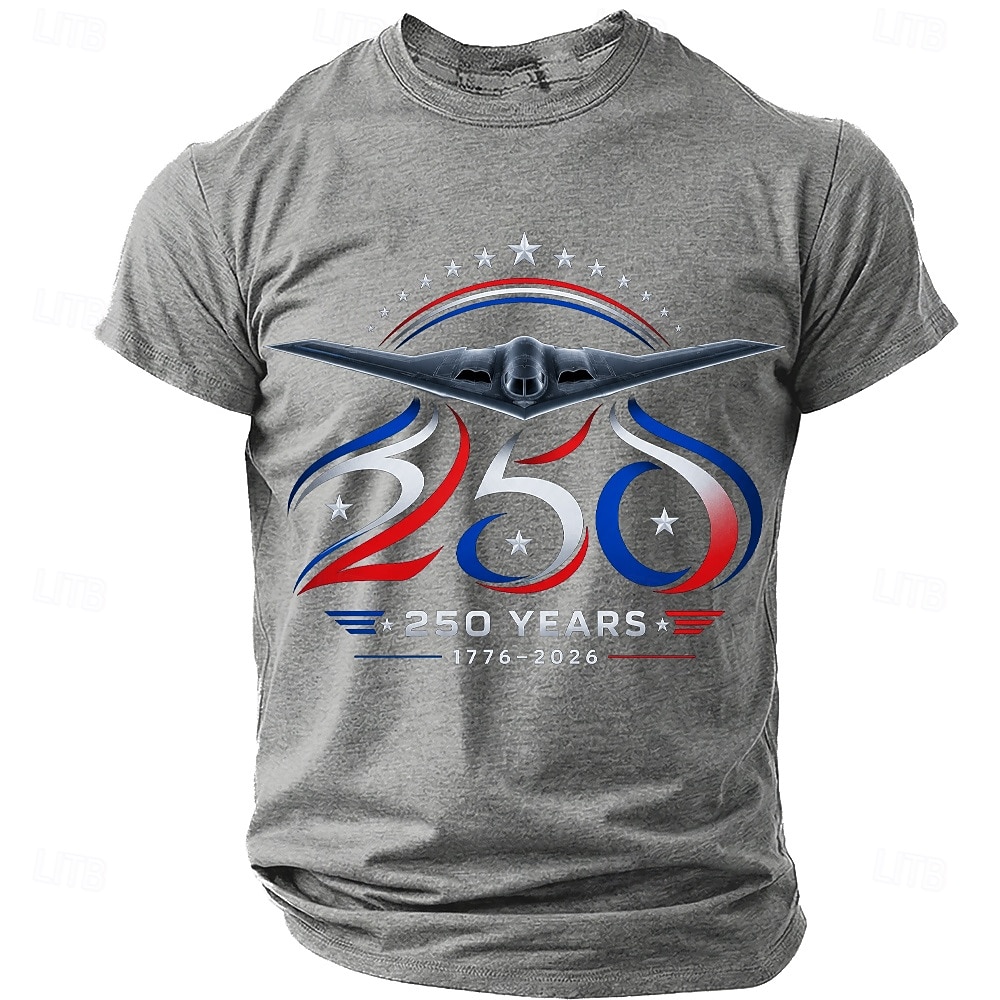 4 ביולי 2026, ה-250 בגדי ריקוד גברים כוכב 1776 חולצה קצרה שרוולים קצרים חולצה קצרה הדפסת תלת מימד צווארון עגול קצר חולצה פטריוטי יומי פֶסטִיבָל פול שחור כחול כהה קיץ אביב ביגוד S M L XL XXL XXXL 2026 - $18.99 –P6