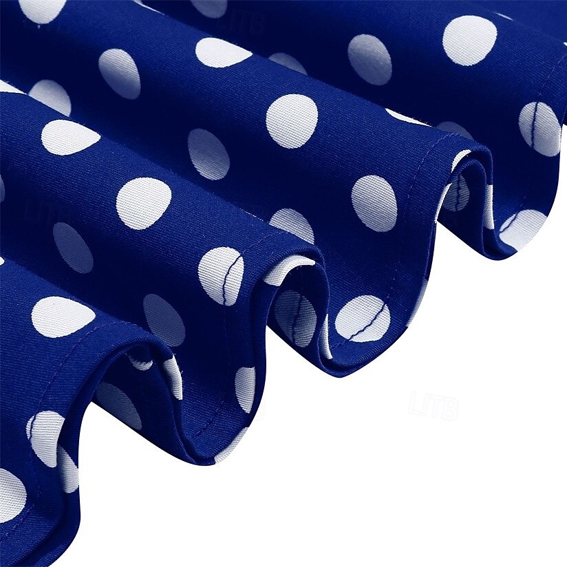 1950s Retro Vintage Rockabilly Tea Length Dress Swing Dress Flare Dress Sleeveless Polka dots Fit & Flare Fancy Dress Girls' Masquerade Tea Party Casual Daily Kid's Dress Belt Spring & Summer 2026 - $35.99 –P4