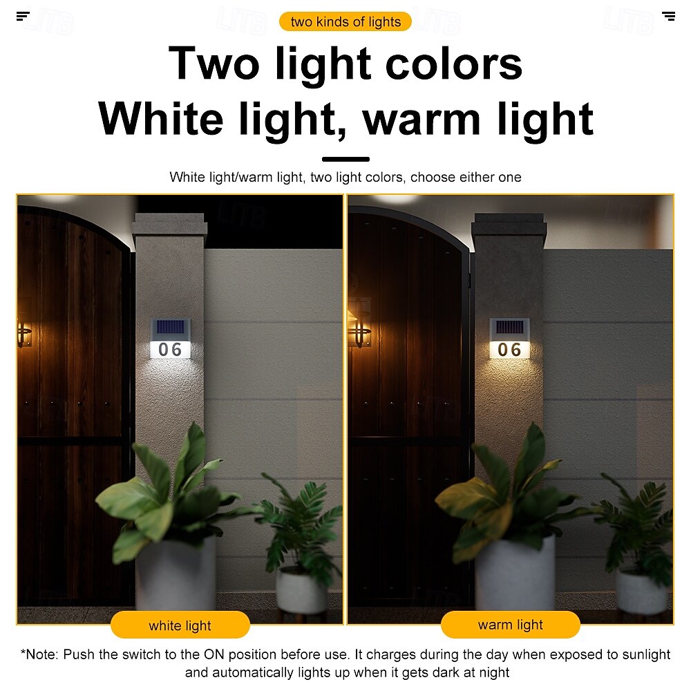 1PC Solar Outdoor Wall Light for Courtyard Garden Fence Household and Garden Number Light 2026 - $26.99 –P7