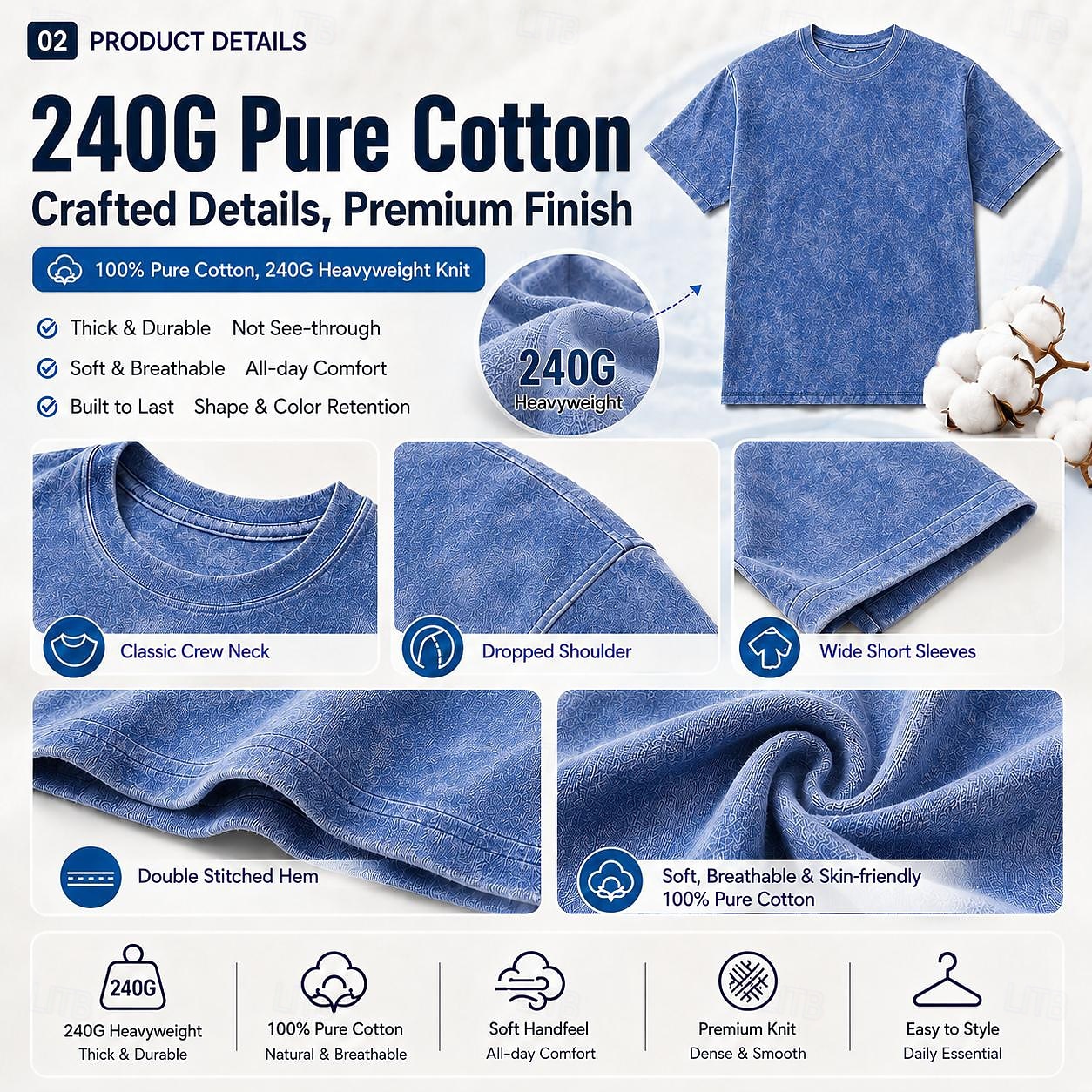 Per donna 100% cotone T-shirt ricamata Floreale Grafico Vintage Classico Casual Manica Corta Girocollo Top Regolari Casuale Quotidiano Weekend Rosa Estate Primavera del 2026 a $33.99 –P5