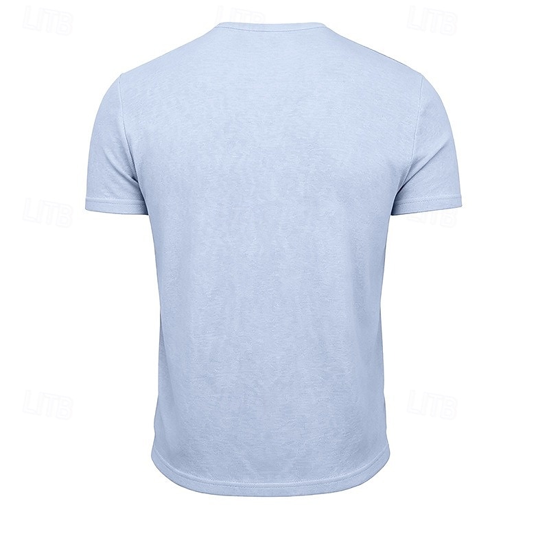Per uomo Maglietta Maglietta in lino Manica Corta Maniche Corte Scollo a V Primavera & Estate Estate Primavera Semplice Moda Designer Essenziale Morbido Casuale Vacanza Streetwear Blu Bianco Nero del 2026 a $14.99 –P5