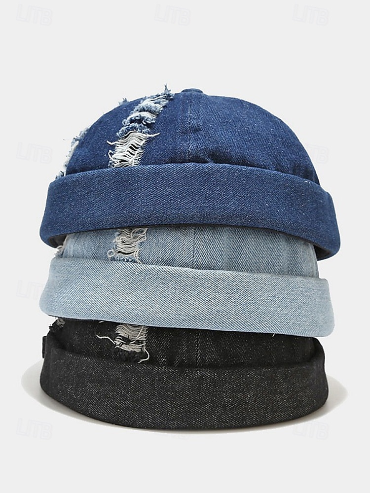 Vintage herenpet van verwassen denim katoen – verkrijgbaar in verschillende kleuren, retro pet voor strandvakantie, dagelijks gebruik en buitenactiviteiten. 2026 - $14.99 –P5