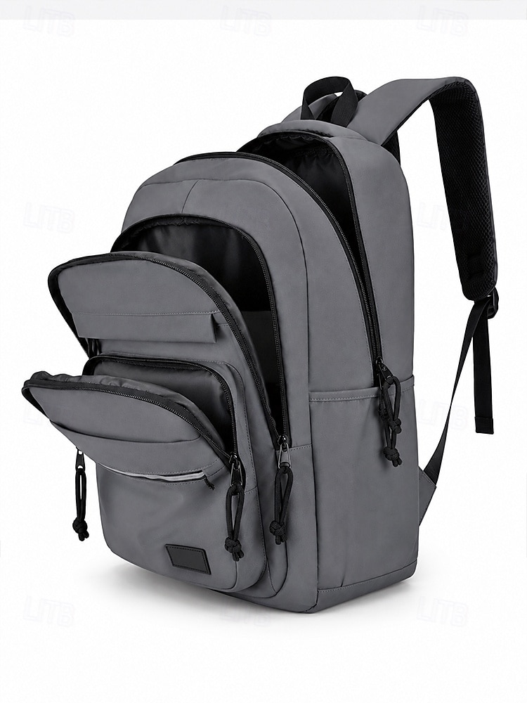 Vattentät nylonryggsäck för män, stor kapacitet med flera fack och laptopväska med bagagerem, reseryggsäck för gymnasiet, affärspendling, dagligt bruk 2026 - $29.99 –P5