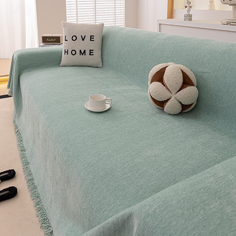 Premium Chenille Sectional Sofa Towel - Elegant Solid Throw Cover - Anti-Slip Universal Furniture Slipcover for Year-Round Use 2026 - $37.99 –P9