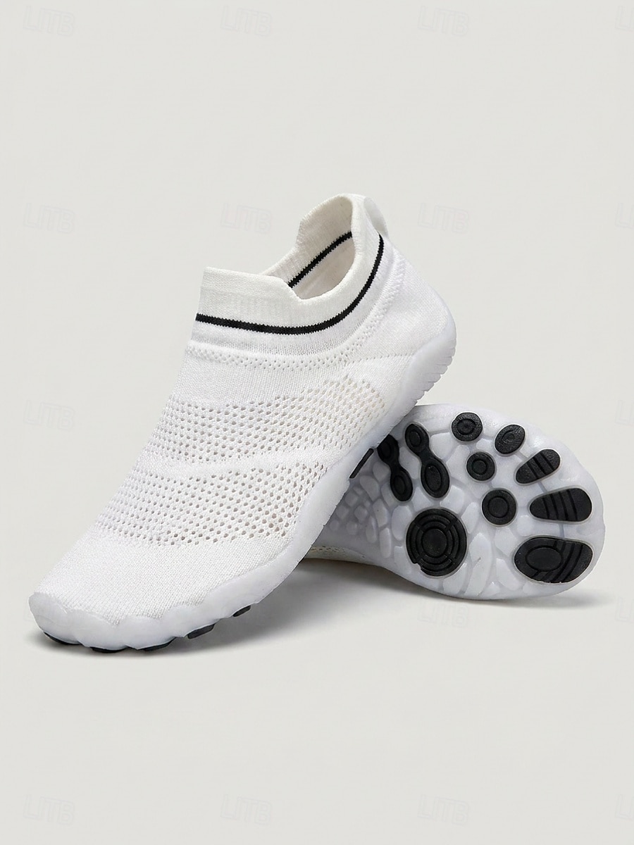 Women's White Breathable Knit Barefoot Water Shoes – Lightweight Quick Dry Slip On Aqua Sneakers with Non-Slip Flexible Sole for Beach, Swimming, Surfing, Yoga & Travel 2026 - $34.99 –P1