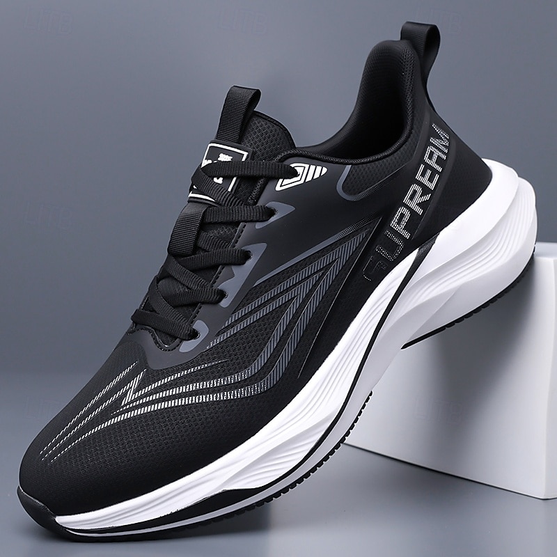 Tênis de corrida masculino preto e laranja - calçado esportivo leve e respirável - tênis esportivo com amortecimento para homens, ideal para corrida, treinos na academia, caminhada e atividades físicas ao ar livre. de 2026 por $42.99 –P6