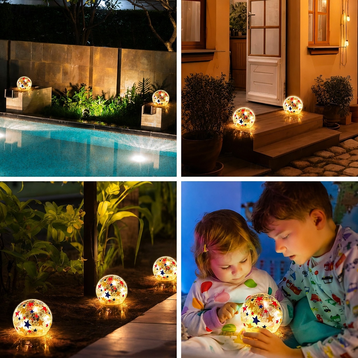 2 Pièces 2 W Lumières solaires LED Lumières de Chemin & Lanternes Lumières de Sculpture & Paysage Multifonction Alimenté par énergie solaire Mignon Blanc Chaud 3.7 V Éclairage Extérieur Cour Jardin 20 de 2026 ? $26.99 –P5