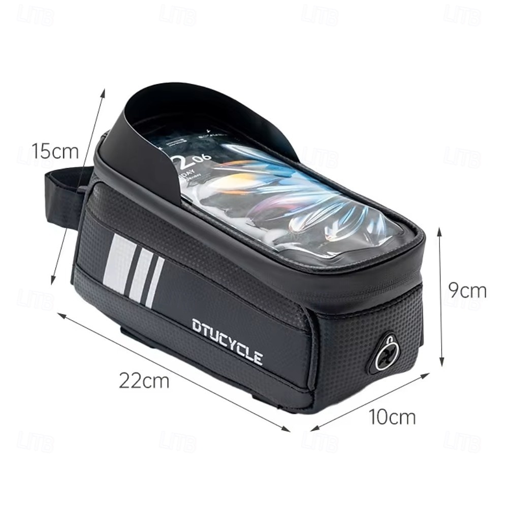 Bolsa para bicicleta com compartimento para celular de 7 polegadas, impermeável, para quadro frontal, compatível com telas sensíveis ao toque, ideal para mountain bike e bicicletas de estrada. Feita de 2026 por $28.99 –P7