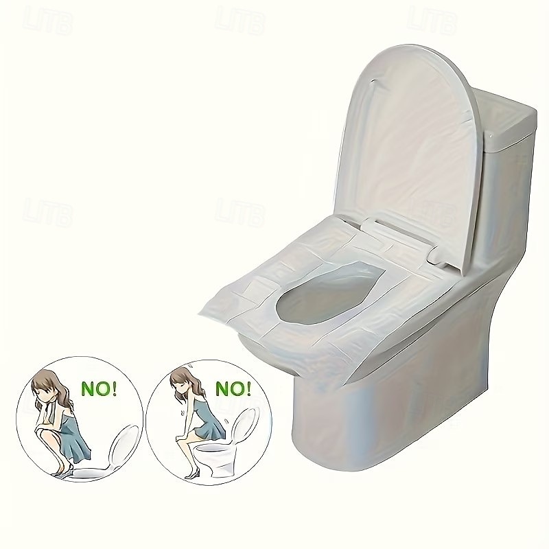 50 protège-sièges de toilettes jetables, papier toilette portable pour les voyages, papier pour siège de toilette de 2026 ? $13.49 –P3