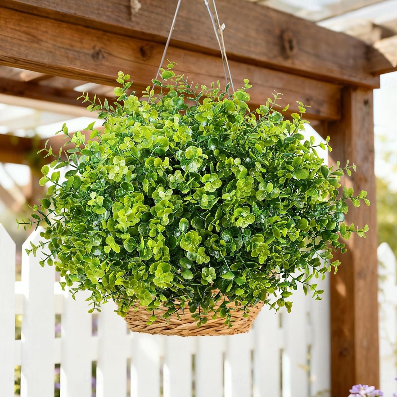 12 ramos de plantas artificiais para decoração de primavera e verão, eucalipto falso de plástico resistente aos raios UV, com aparência realista, ideal para vasos em varandas, terraços, jardins e de 2026 por $21.99 –P5
