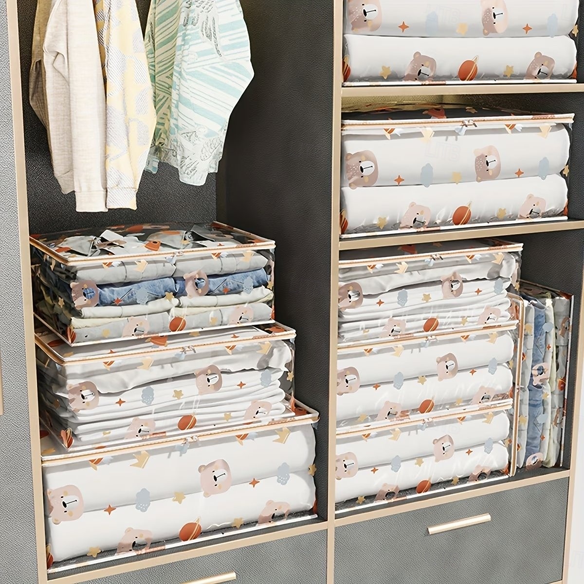 Large Capacity Transparent Storage Bag With Dust-Proof Zipper Cover, Foldable Organizer For Clothes, Toys, Blankets And Household Items, Waterproof 3D Storage Container For Closet, Bedroom, Dormitory 2026 - $13.49 –P6