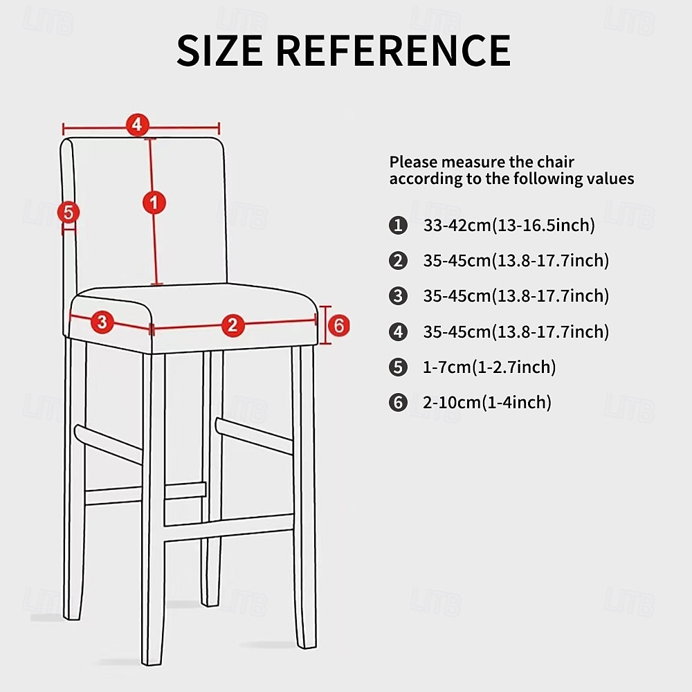 Stretch Polar Fleece Short Back Chair Cover - Elastic Bar Stool Slipcover for Counter Height Chairs, Soft Washable Dust-Proof Seat Protector 2026 - $13.49 –P5