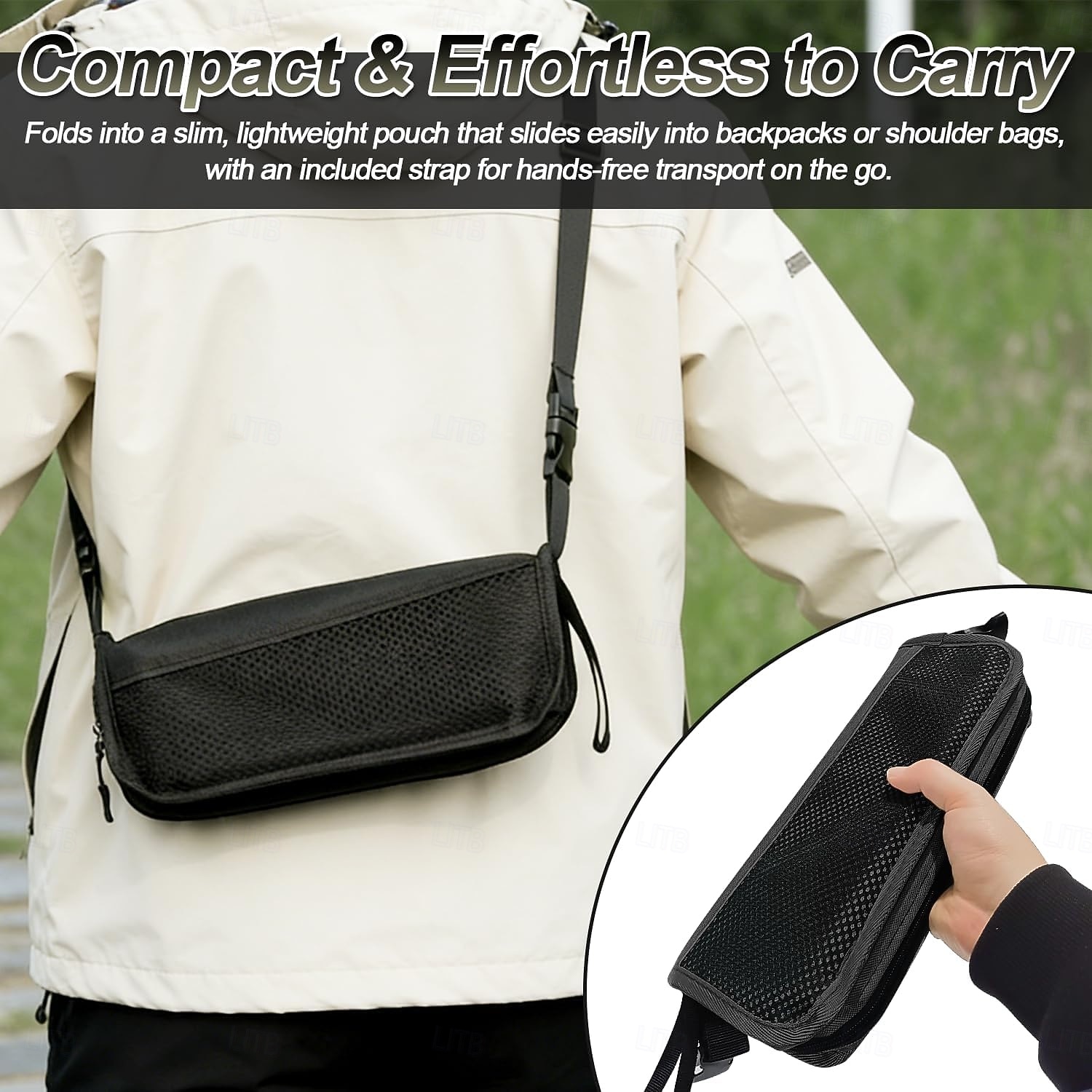 Mochila dobrável com banqueta e bolsos de armazenamento, cadeira portátil e leve para uso externo, ideal para adultos, perfeita para viagens, camping, trilhas, pesca, filas, piqueniques e eventos esportivos. de 2026 por $22.99 –P7