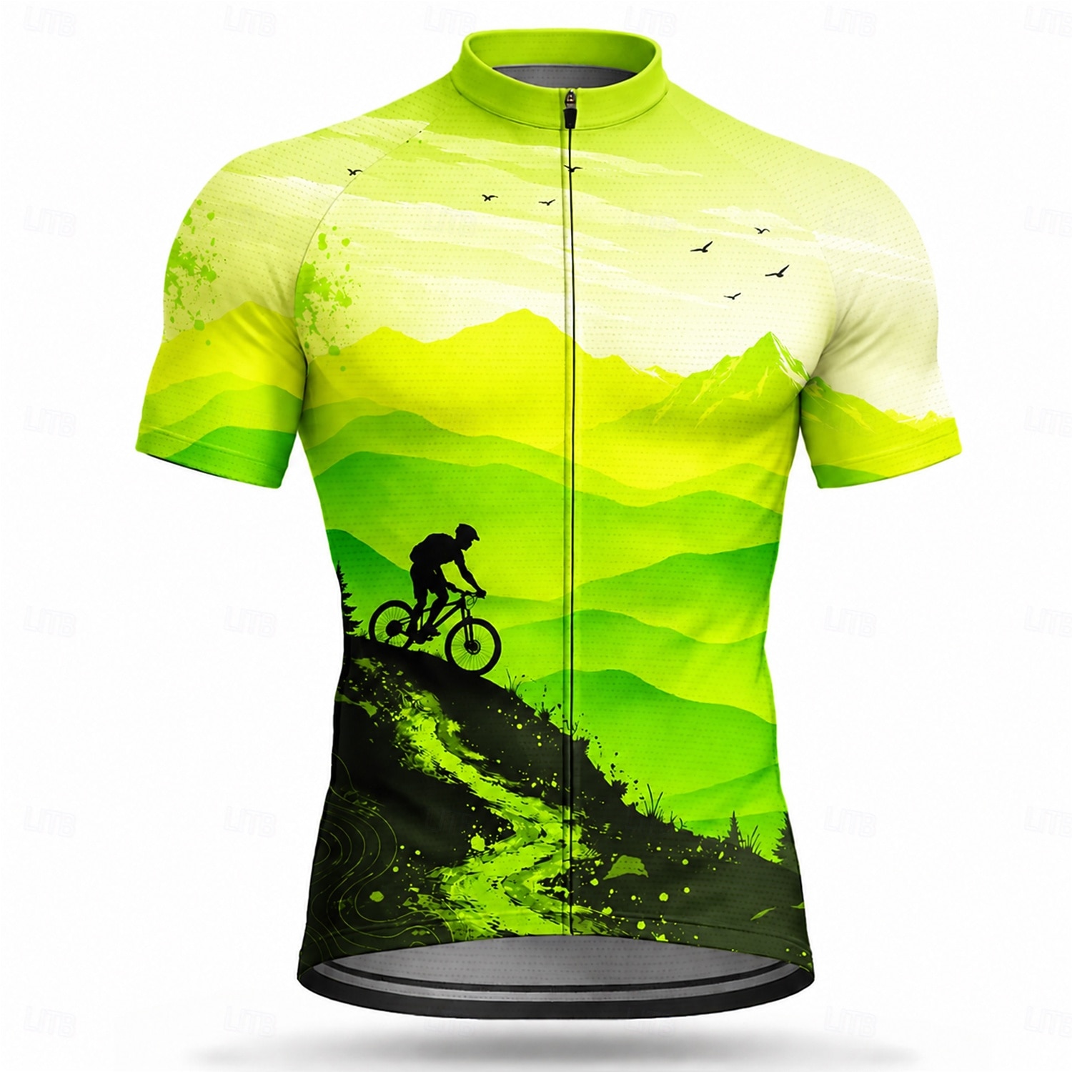 Hombre Maillot de Ciclismo Ombre Manga Corta Bicicleta Maillot Camiseta con 3 bolsillos traseros Resistente a los rayos UV Secado rápido Con bolsillos Cremallera delantera Deportes Amarillo Rojo Azul 2026 - $28.99 –P11