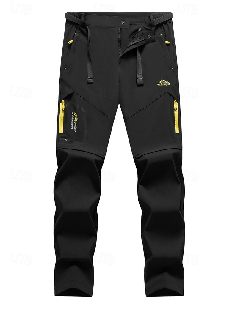 Herr Långbyxor Taktiska byxor Casual byxor Vandringsbyxor Utomhusbyxor Ficka Konvertibel Ensfärgat Vattentät Snabb tork Dagligen Utomhus Helgdag Streetwear Stylish Kaki Svart Oelastisk 2026 - $39.99 –P11