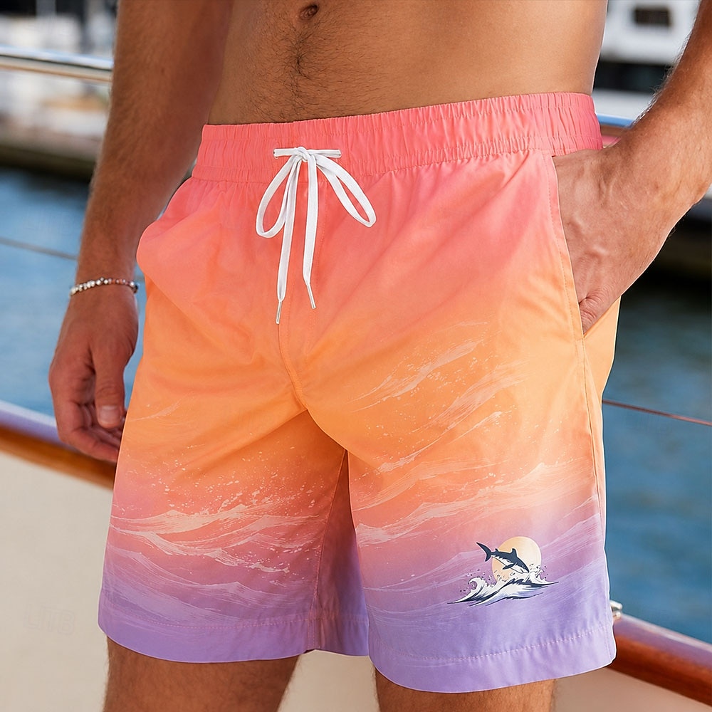 Per uomo Delfino Onde dell'oceano Costumi da bagno Costumi da bagno Pantaloncini da bagno Pantaloncini da Surf Misura del girovita medio Hawaiano Quotidiano Vacanza al Mare Tasche Laterali fodera in del 2026 a $20.99 –P1