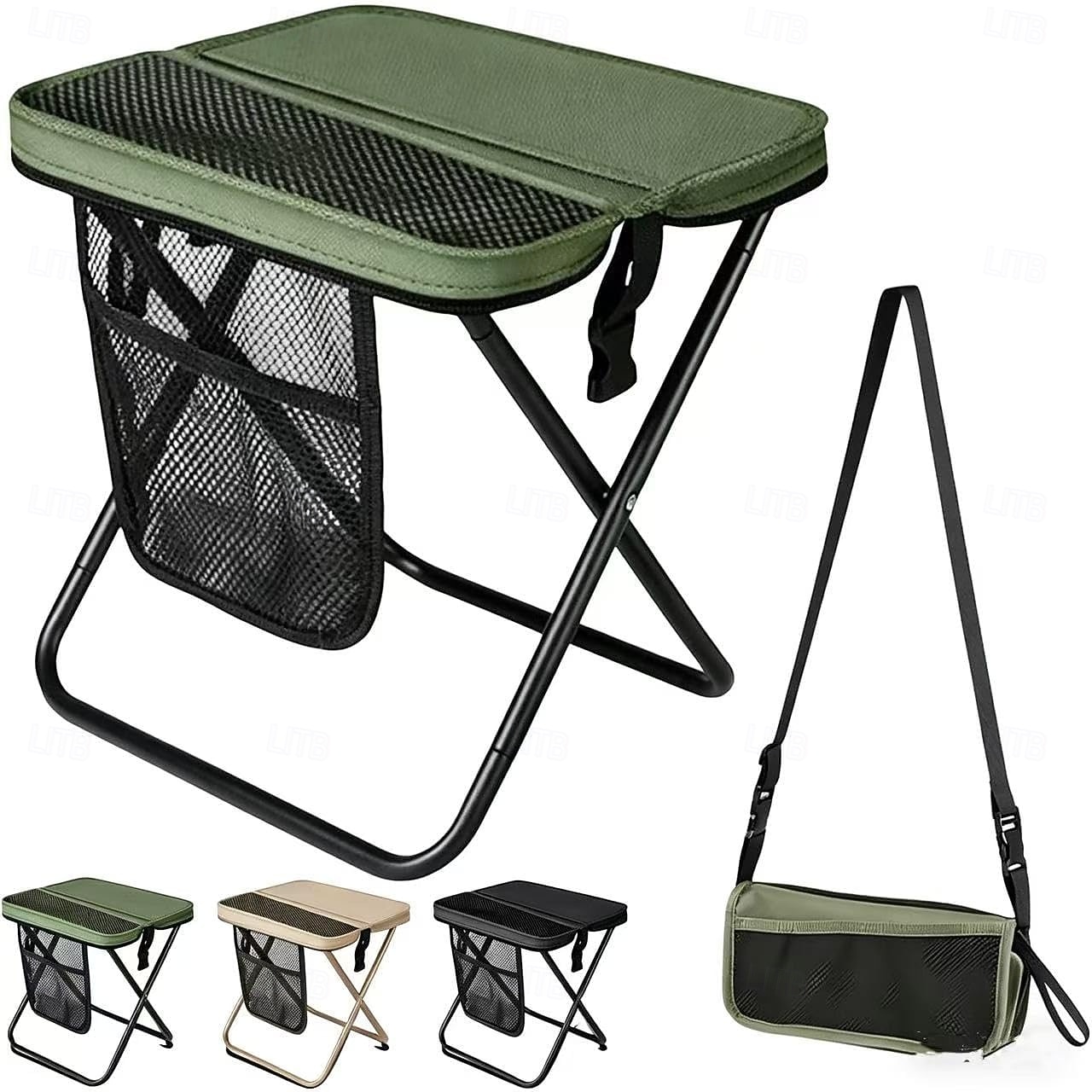 Mochila dobrável com banqueta e bolsos de armazenamento, cadeira portátil e leve para uso externo, ideal para adultos, perfeita para viagens, camping, trilhas, pesca, filas, piqueniques e eventos esportivos. de 2026 por $22.99 –P1