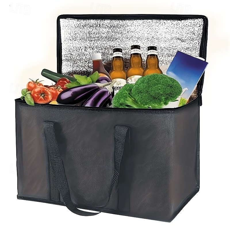 2 bolsas isotérmicas grandes y extragrandes, mantienen la comida caliente o fría durante varias horas: bolsa de compras, bolsa térmica suave, adecuada para catering/doordash, bolsa isotérmica para 2026 - $15.49 –P6