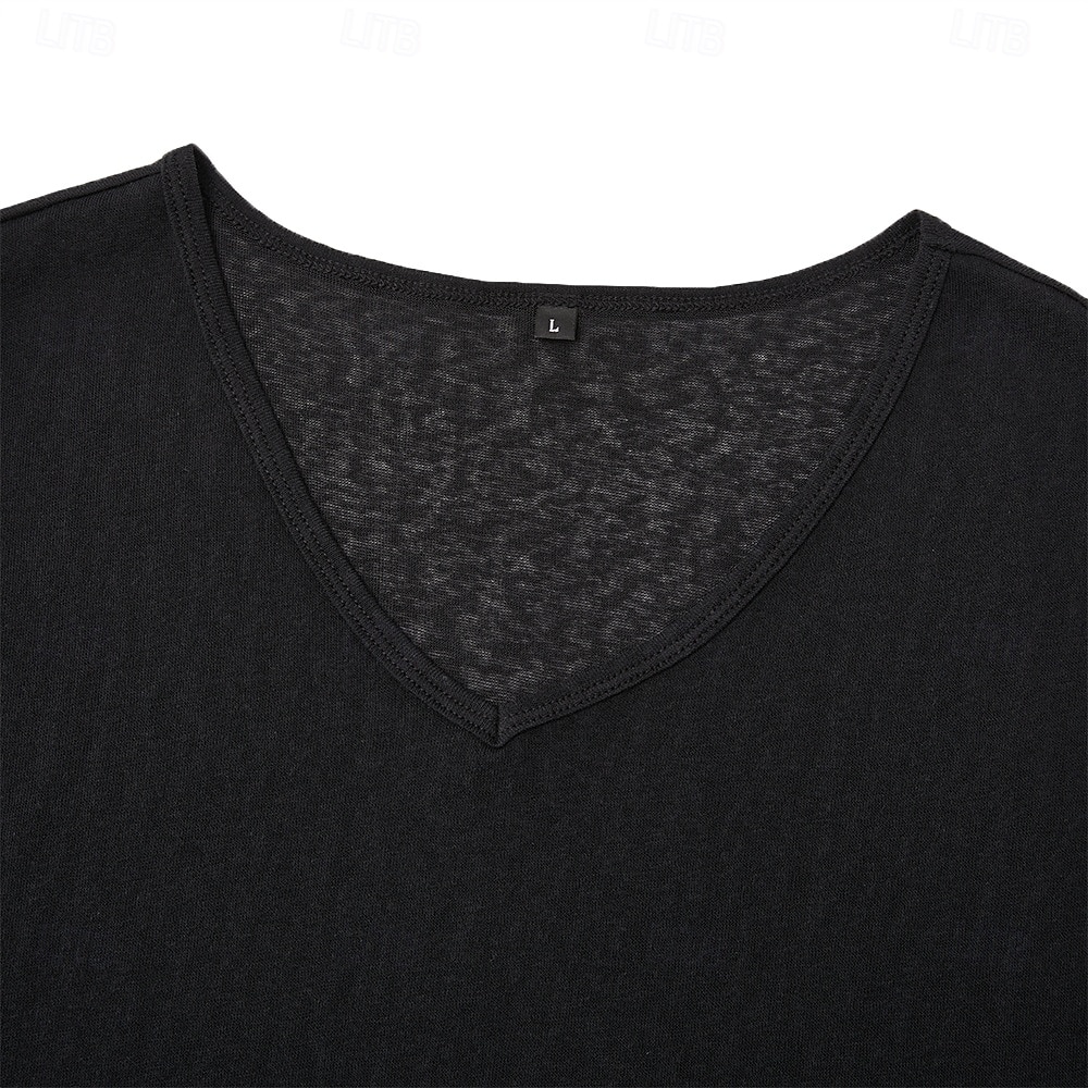 Herren Tanktop aus Leinen Ärmelloses Shirt Unterhemd Ärmellos V Ausschnitt Sommer Einfach Mode Basic Böhmische Schlank Weich Strand Urlaub Alltagstauglich Schwarz Weiß Blau Top T-Shirt für Herren 2026 - $13.99 –P18
