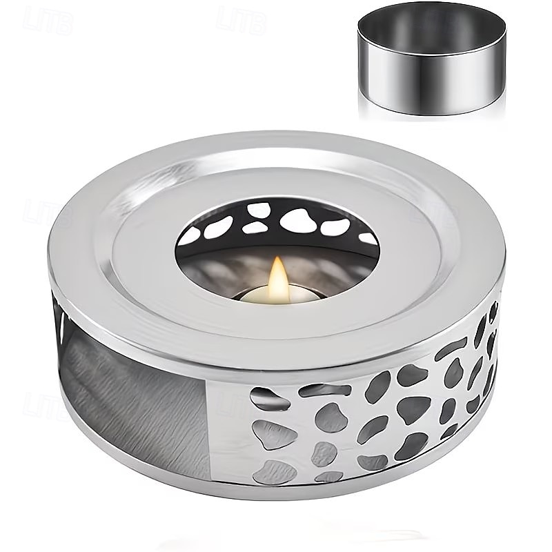Fornello a candela in acciaio inox, riscaldatore portatile per caffè a lunga durata con mantenimento del calore, mini fornello multifunzionale per riscaldare il bollitore all'aperto, perfetto per del 2026 a $15.49 –P5