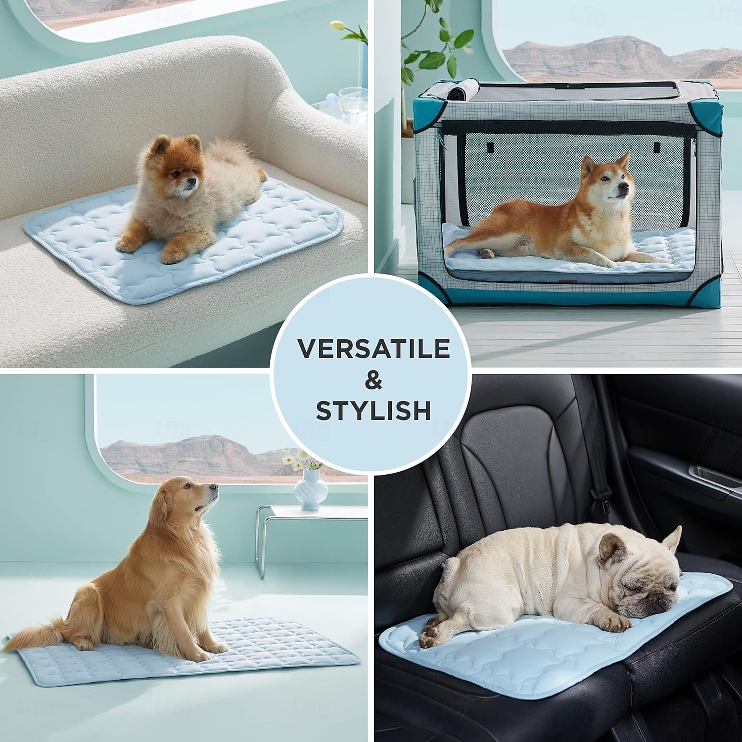 Dog Cooling Mat Pet Cooling Pad for Dogs and Cats Ice Silk Summer Cooling Pet Bed Mat Washable Breathable Non Slip Cat Dog Crate Mat for Indoor Outdoor Sofa Floor 2026 - $25.99 –P3
