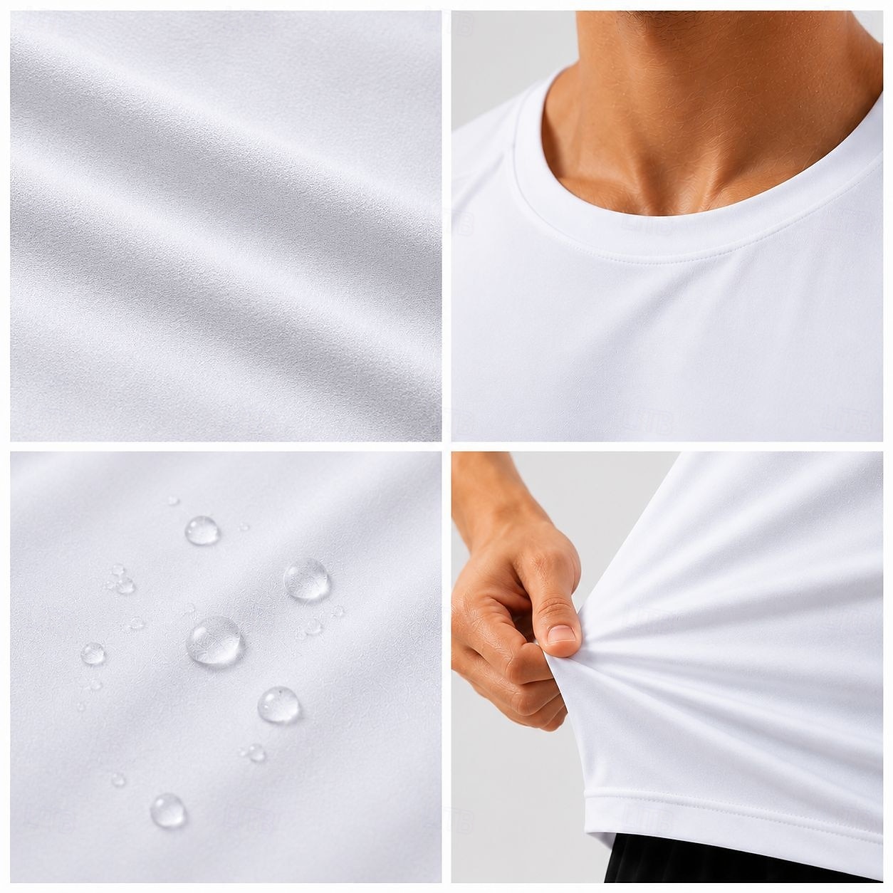 Men's T Shirt Tee Top Short Sleeve Crew Neck Summer Spring All Seasons Plain Casual Athletic Quick Dry Slim Basic Casual Daily Sports Black White Gray Top Tee for Men 2026 - $16.99 –P3