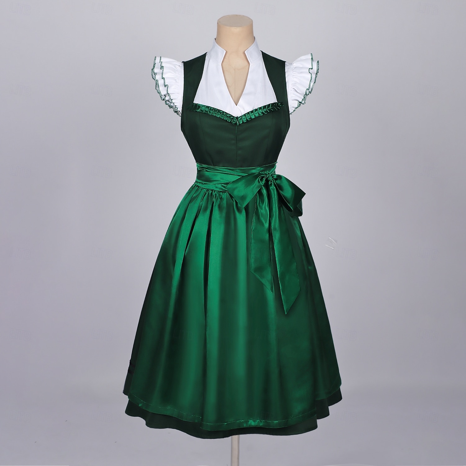 Oktoberfest Robe Dirndl Ensemble Dirndl Blouse Dirndl Longueur midi Tablier aspect satiné Femme de ménage Allemand Alpin Patrimoine Prairies Femmes Carnaval Fête de la Bière Tissu de style de 2026 ? $92.99 –P2