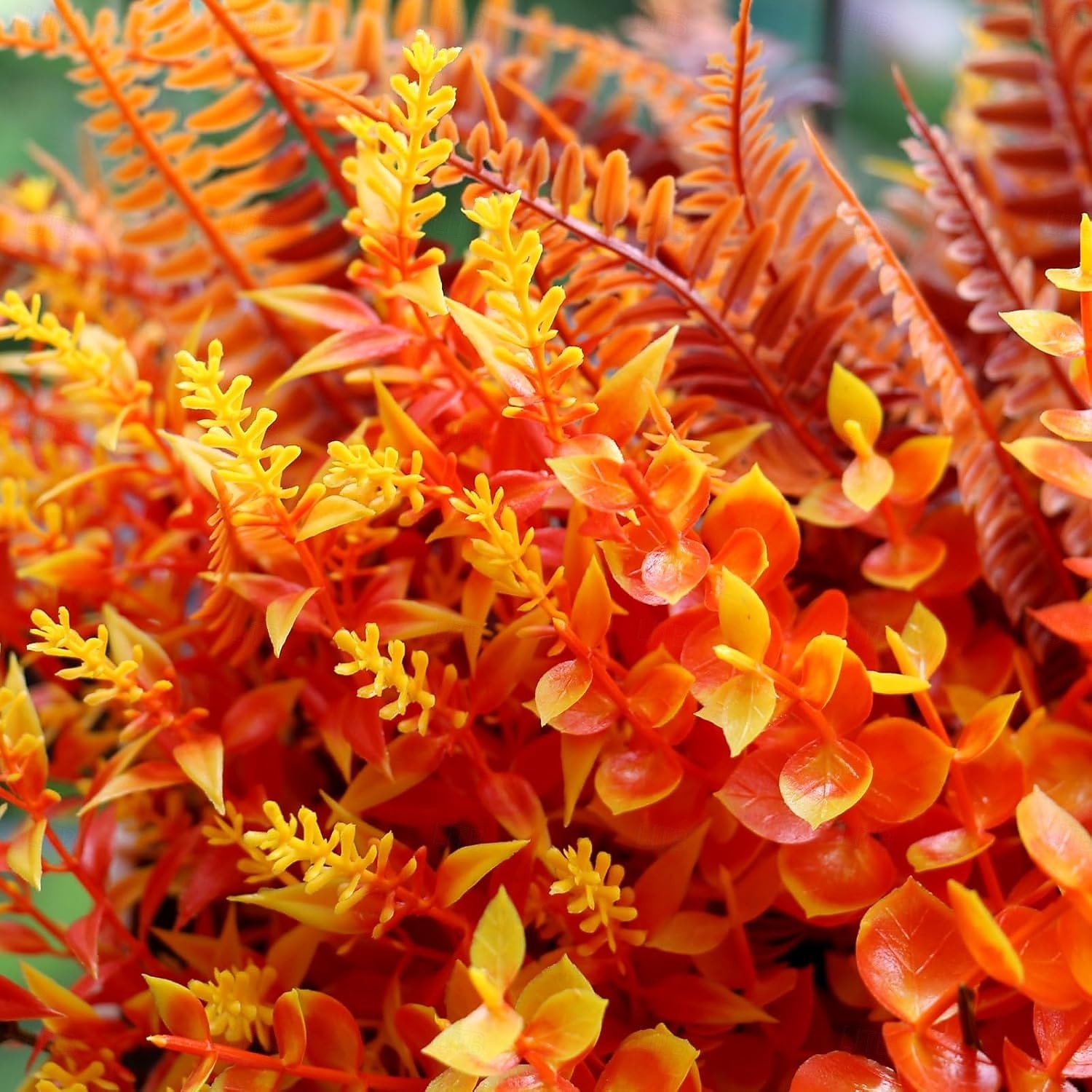 18 ramos de flores artificiais de outono para decoração de exteriores, plantas artificiais de seda resistentes aos raios UV, ideais para o Dia de Ação de Graças e Halloween, não desbotam e são de 2026 por $24.99 –P4