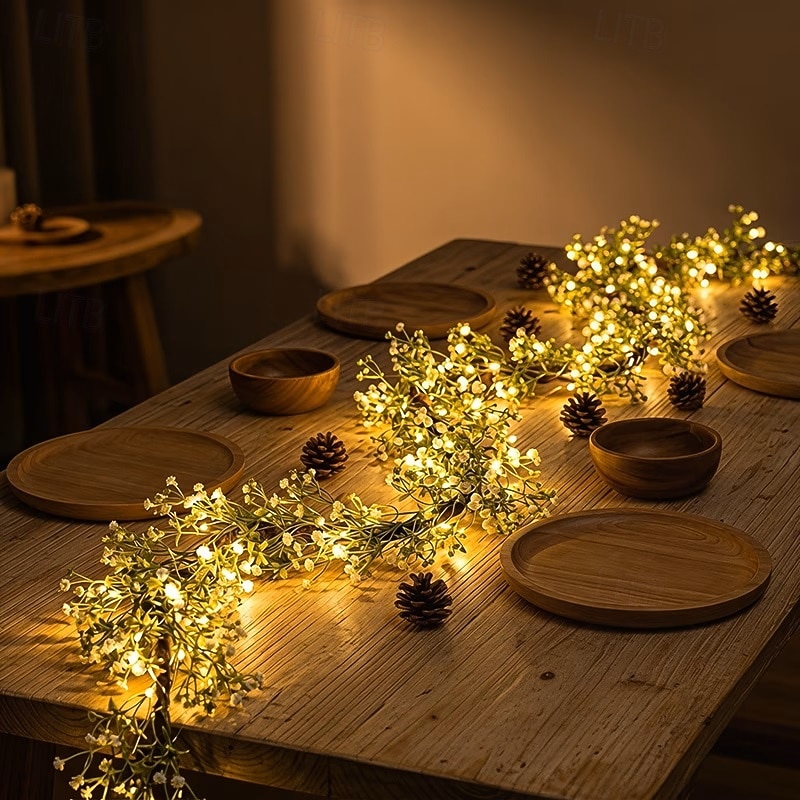 Guirlanda de luzes de fada com flores sintéticas em formato de estrela, 1,8 m, 20 LEDs, ideal para decoração de casamentos, festas, Dia dos Namorados, Natal, ambientes internos e externos, varandas, de 2026 por $14.49 –P4