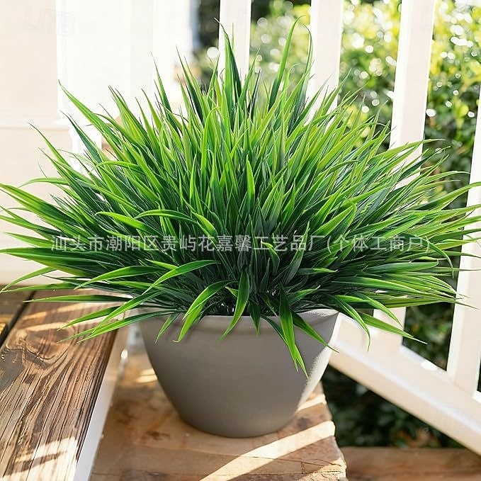 12 künstliche Pflanzen für den Außenbereich, künstliches Gras aus Kunststoff, UV-beständig, künstliche Stängel und Büsche, für Pflanzgefäße, Terrasse, Veranda, Fensterkasten, Gartenwege und als 2026 - $22.99 –P3