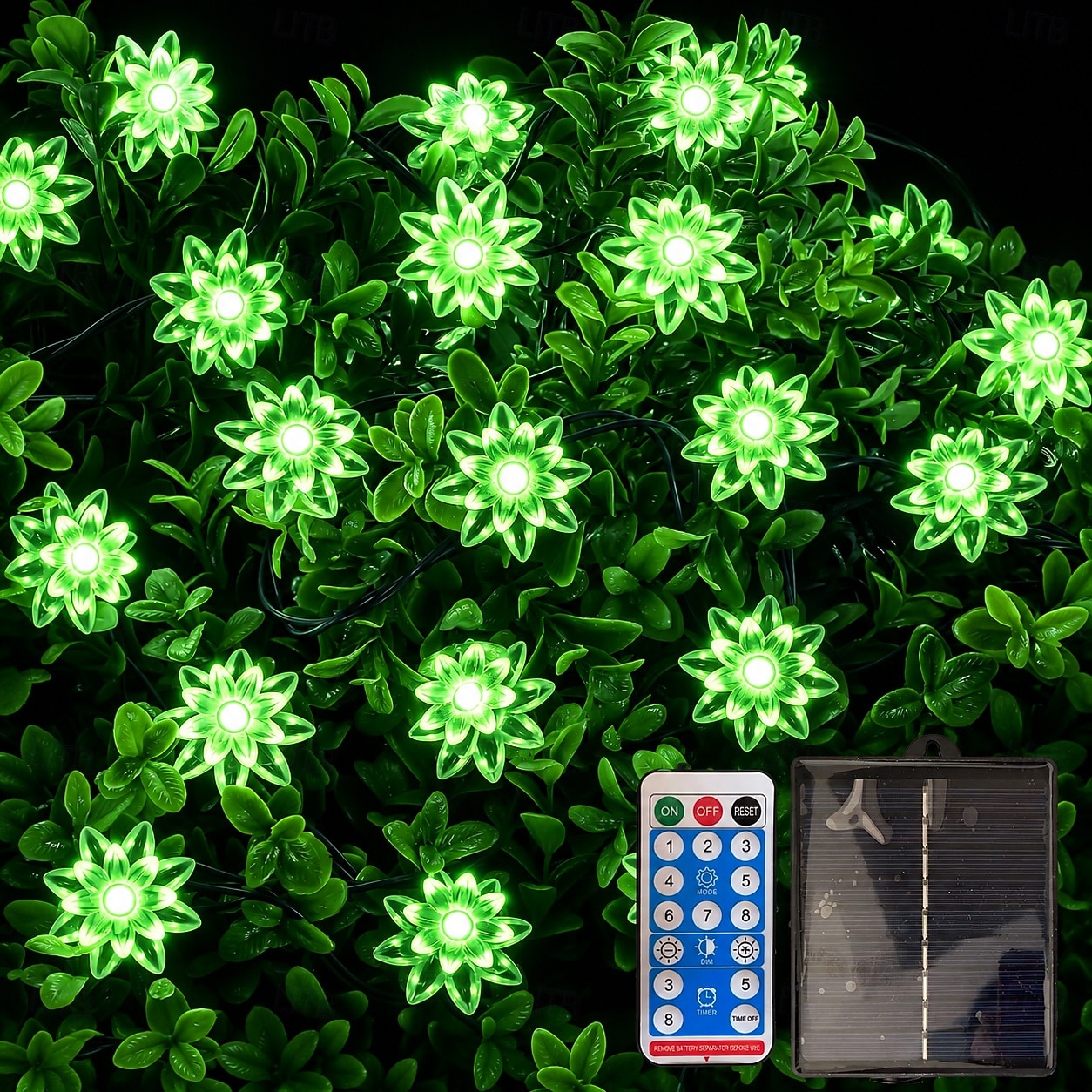 12m Lichterketten 100 LEDs Solarmodul Warmweiß Kaltweiß Rot Kreative Lichterketten Festtagslichter Halloween Innenbereich Kreativ USB-betrieben Solarbetrieben 2026 - $32.99 –P6