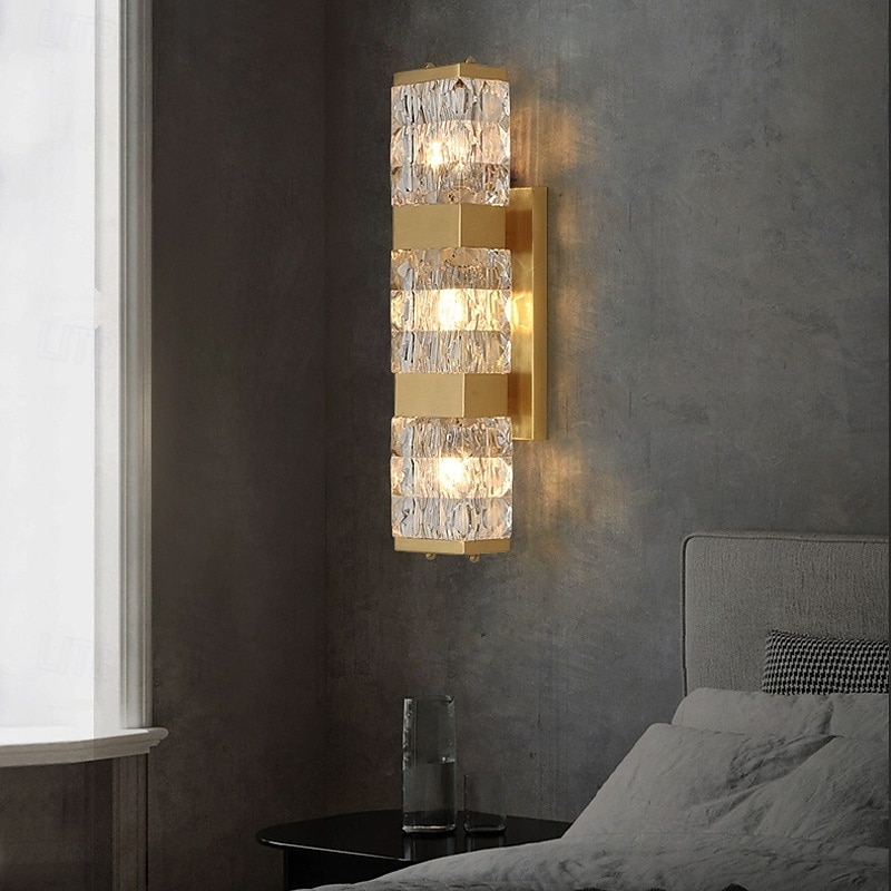 Crystal wall sconces, indoor bathroom vanity wall accessories, vintage gold wall-mounted lights, bedroom, bedside table, hallway, dining room decor 2026 - $265.29 –P3