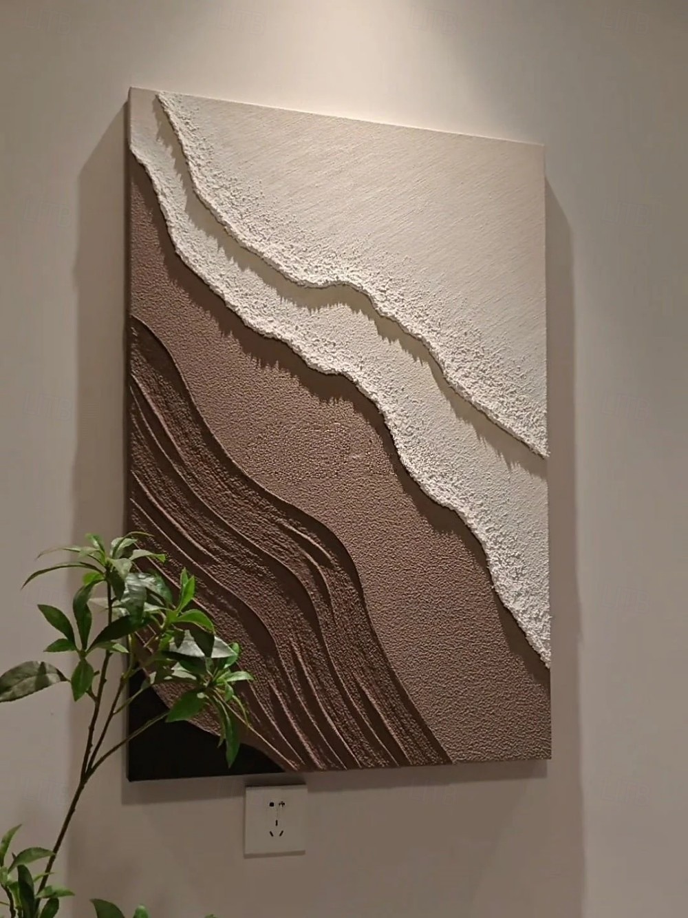 100% ręcznie malowany obraz 3D z falami oceanicznymi, ręcznie malowany obraz na płótnie, tekstura imprezowa, sztuka ścienna wabi-sabi, dekoracja salonu, pokoju modowego 2026 - $81.99 –P8