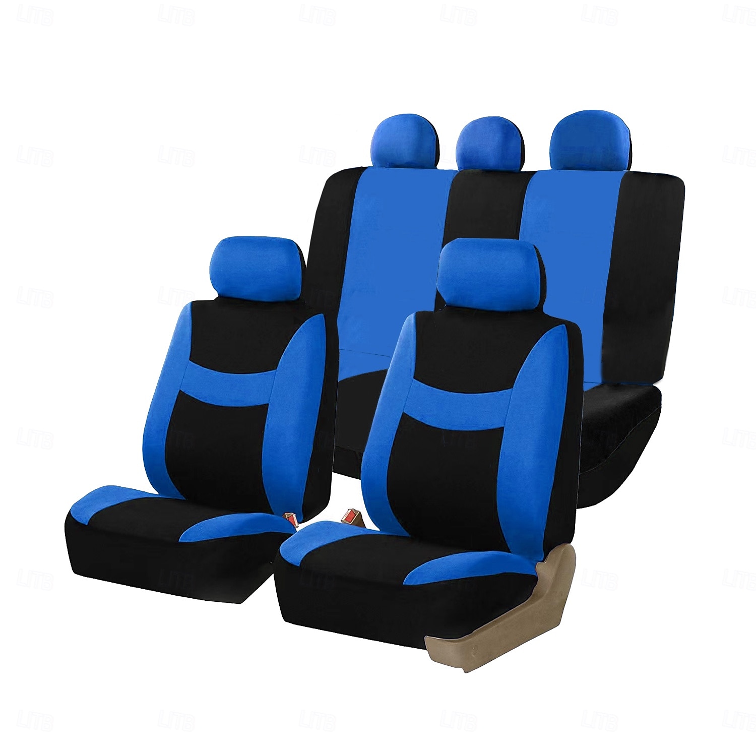 Set completo di 9 coprisedili universali per auto, in tessuto a rete di poliestere traspirante, per auto, SUV, berline e camion. Eleganti accessori per interni bicolore, facili da installare. del 2026 a $34.99 –P9