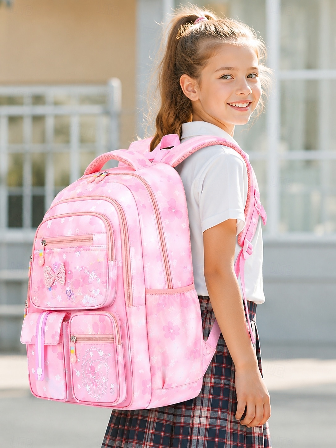 Mochila Rosa para Meninas do Ensino Fundamental Mochila Fofa de Princesa com Armazenamento Multi-Compartimento e Design de Grande Capacidade para Volta às Aulas de 2026 por $34.99 –P2