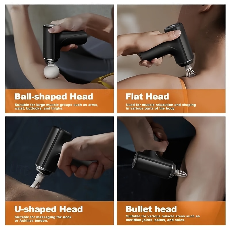 Mini Massage Gun, Deep Tissue Percussion Massager for Athletes & Home, Portable Handheld Muscle Massager with 4 Interchangeable Heads, USB Rechargeable, Quiet Power for Back Neck Shoulder Relief 2026 - $37.99 –P9