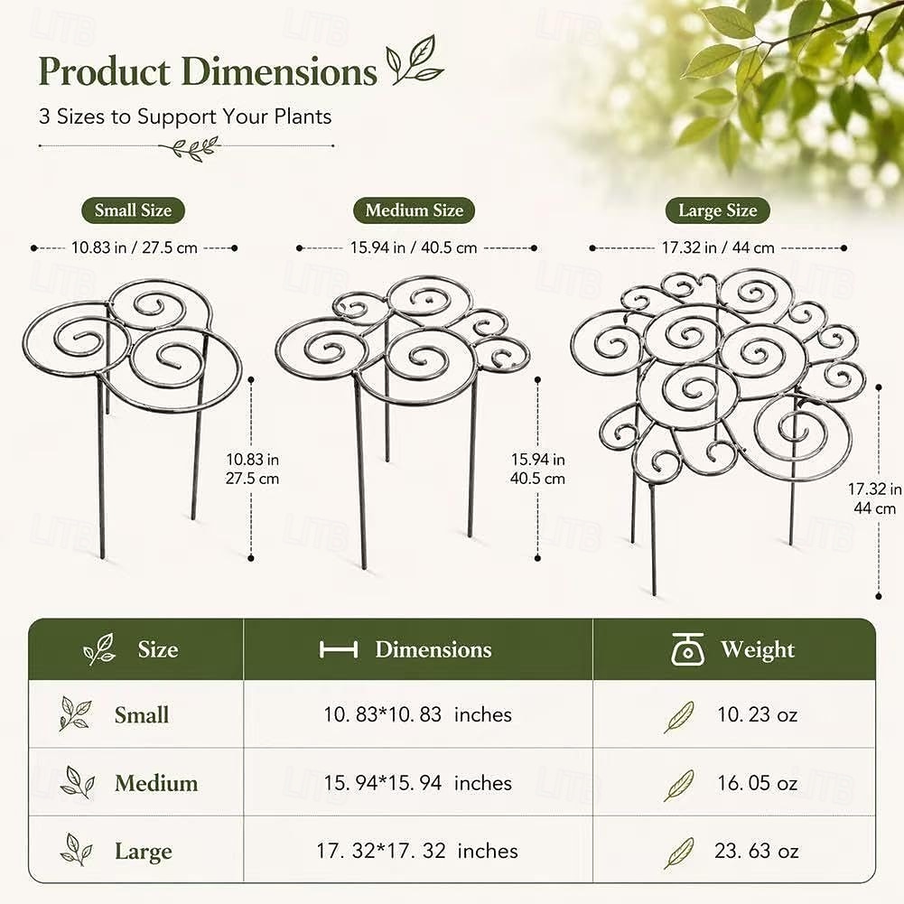 Metal Plant Support Ring, Garden Plant Support Stakes for Flowers Vegetables, Iron Plant Cage, Outdoor Plant Holder for Upright Growth Lawn Patio Garden Support Frame 2026 - $16.99 –P10