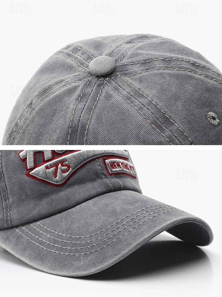 Men's Washed Cotton Baseball Cap, Adjustable Summer Hat, Lightweight Casual Travel Outdoor Hat, Vintage Urban Style, Multi-Color Cotton Cap for Summer Wear 2026 - $14.99 –P10
