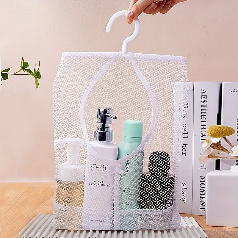 2 bolsas de almacenamiento colgantes de malla para estante de baño, organizador colgante multifuncional transpirable, cesta de almacenamiento de pared para ducha, cocina, lavadero, cosméticos y 2026 - $11.49 –P1