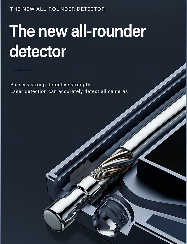 Verborgen cameradetector, gps-trackerzoeker, RF-signaaldetector voor afluisterapparatuur, anti-spionageapparaat, draagbare privacybeschermer voor hotel, thuis en op reis, handzame 2026 - $31.99 –P24