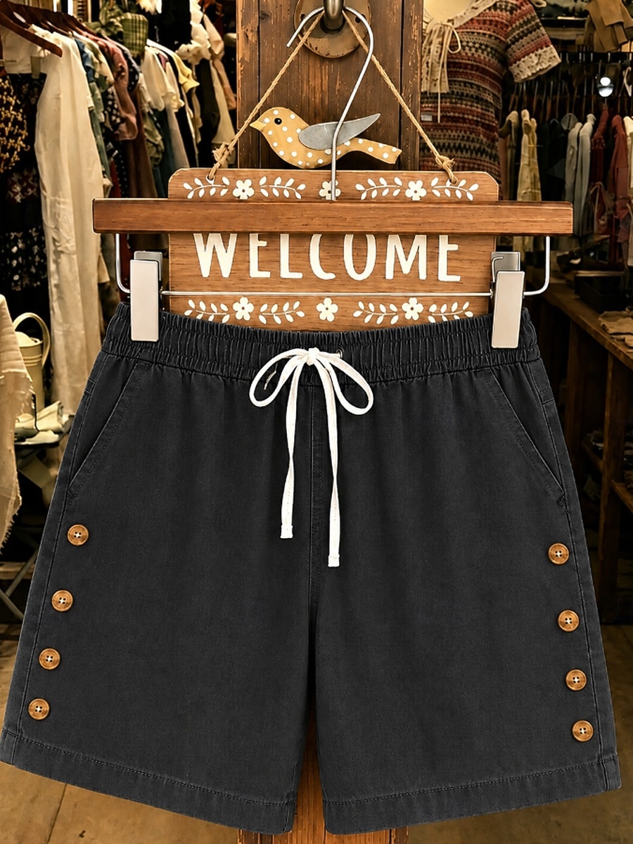 Mujer Vaqueros Chinos Pantalón corto Pantalones cortos Burmuda Moda Medio corto Alta cintura Clásico Comodidad Elástico Vacaciones Formal Azul Piscina Negro Verde Trébol Caqui Verano Primavera Ajuste 2026 - $24.99 –P3