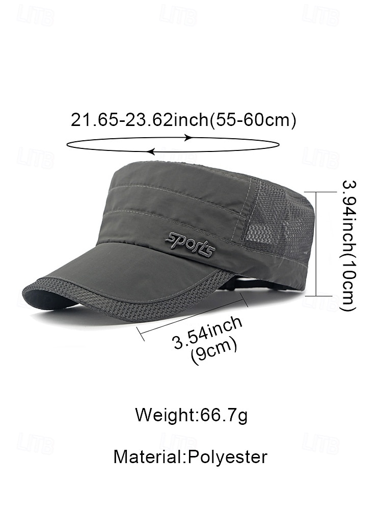 Men's Breathable Mesh Military Cap Quick Dry Polyester Army Hat Adjustable Outdoor Summer Fishing Hiking Travel Golf Cap Multiple Colors 2026 - $14.99 –P12