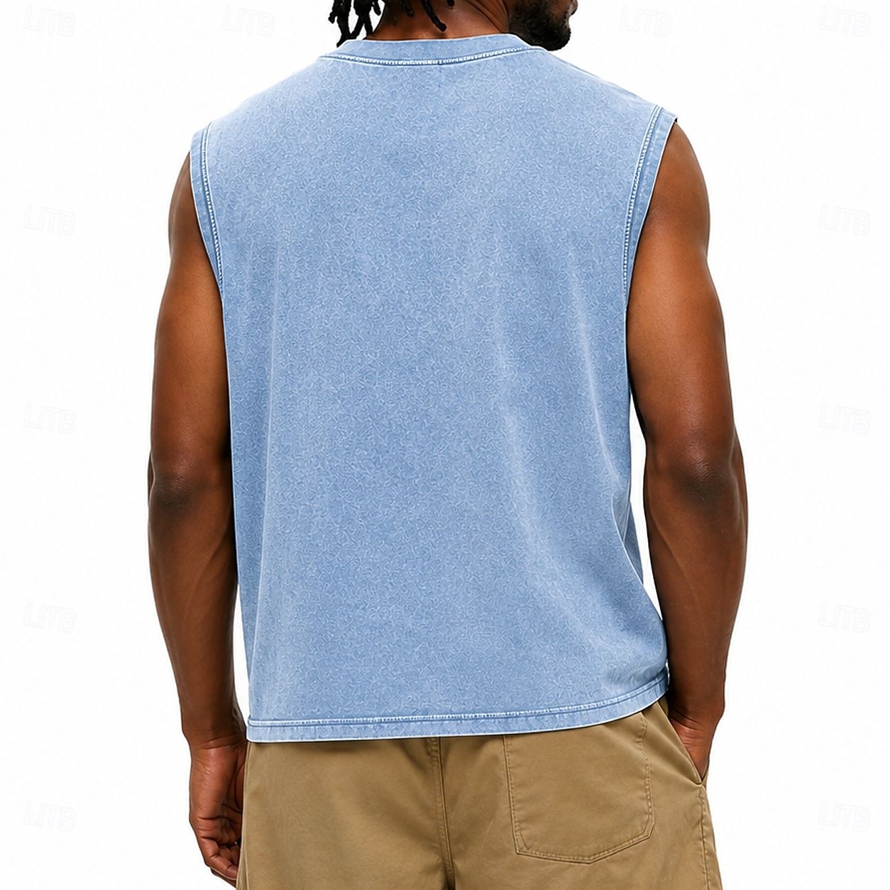 Men's Tank Top Vest Top 100% Cotton Acid Wash Shirt Sleeveless Crew Neck Hooded Zip Summer Spring Plain Fashion Designer Basic Plain Casual Vacation Street Black Purple Light Blue Top Tee for Men 2026 - $31.99 –P8