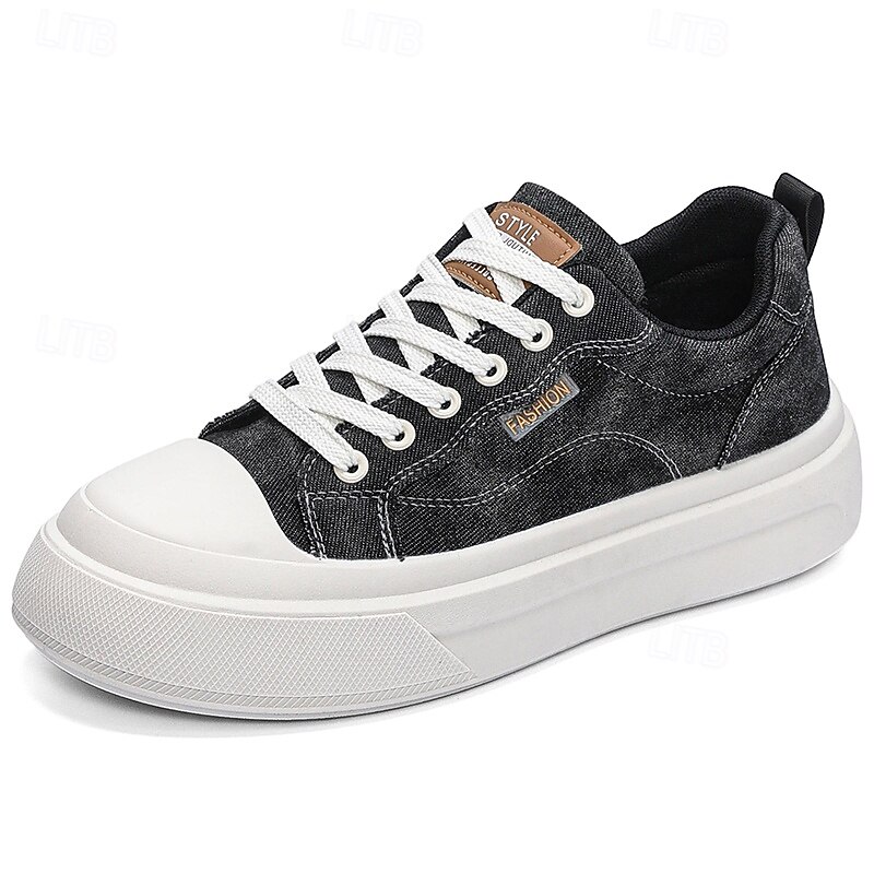 Men's Blue Denim Sneakers – Lightweight Lace-Up Casual Shoes, Breathable Comfort Footwear for Travel, Weekend Leisure and Everyday Wear 2026 - $34.99 –P3