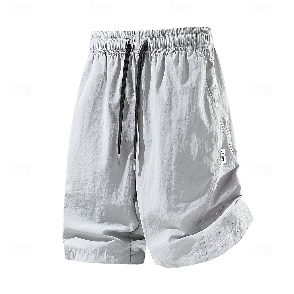 Men's Lightweight Cargo Shorts Comfort Waist Tactical Cargo Shorts Casual Shorts Drawstring Pocket Elastic Waist Plain Quick Dry Knee Length Outdoor Streetwear Daily Wear Fashion Streetwear Black 2026 - $21.99 –P2