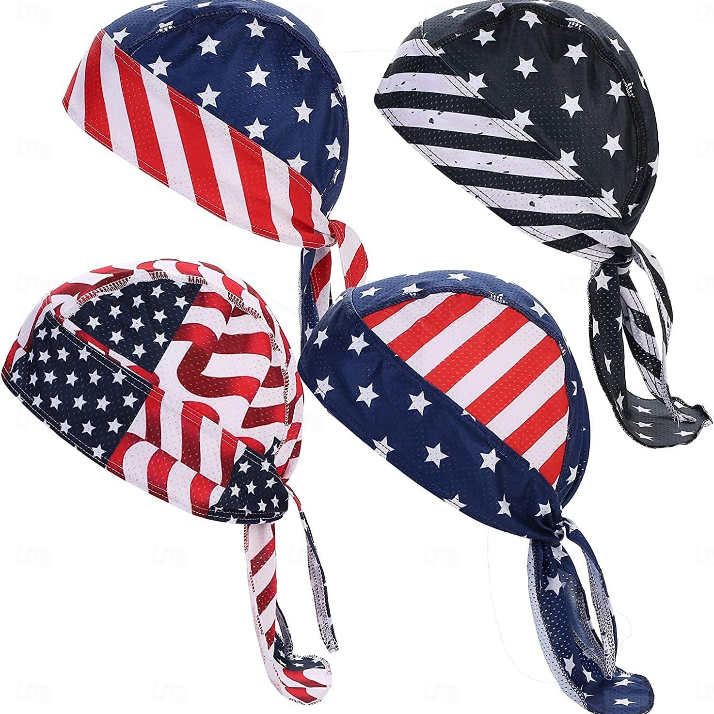 1 st. patriotisk amerikansk flagga kylande huvudduk, snabbtorkande elastisk sportbandana för män och kvinnor, USA:s självständighetsdag 250-årsjubileum cyklingskallehatt för löpning, gym, vandring 2026 - $7.99 –P1